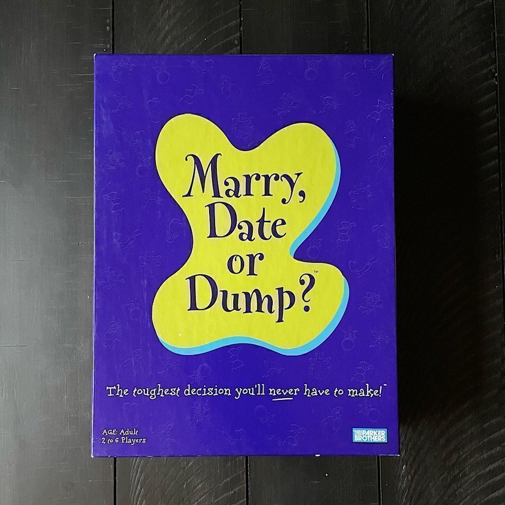 Parker Bros. “Marry, Date or Dump?” 2-6 Player, Adult Party Game.